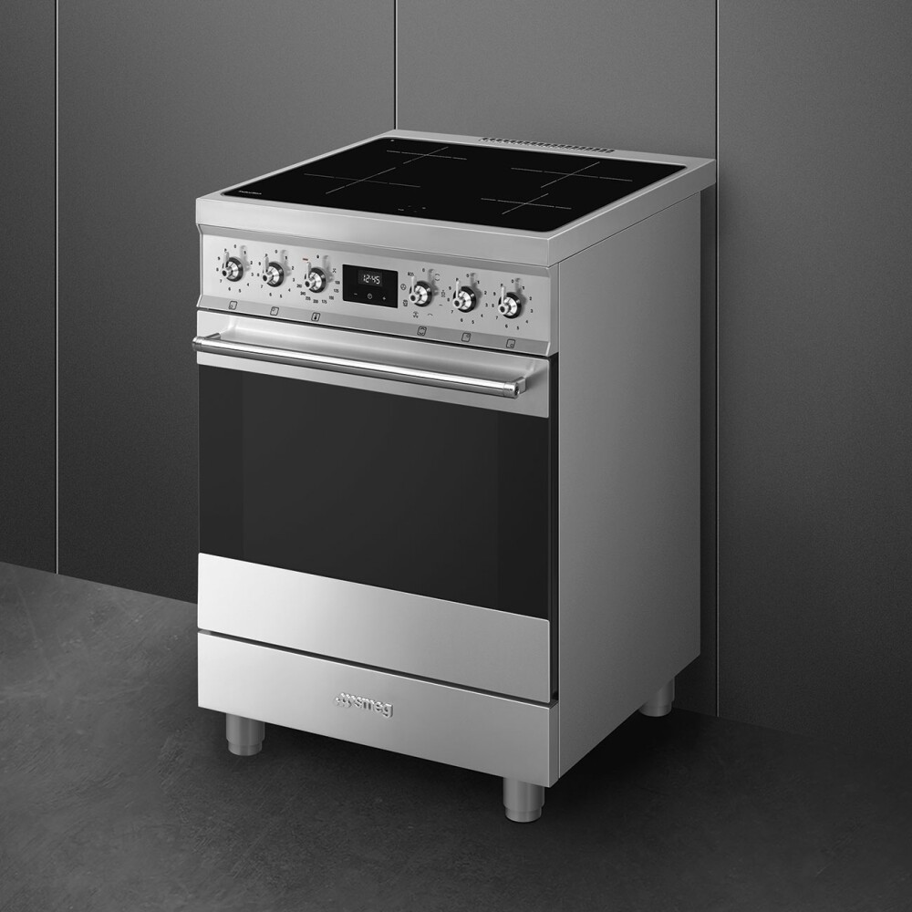 Smeg C6IMXM2 Classica Approche cuisine cm. 60x60 - 4 zones induction + 1 four électrique - inox – Image 3
