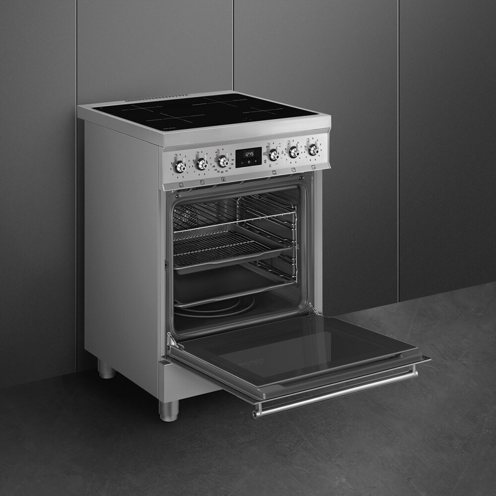 Smeg C6IMXM2 Classica Approche cuisine cm. 60x60 - 4 zones induction + 1 four électrique - inox – Image 4